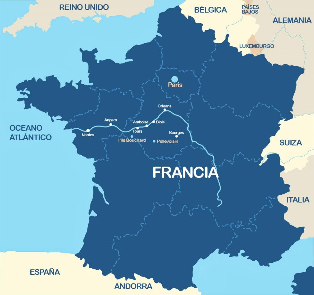 Mapa-Francia-Ruta-Loira-apariciones
